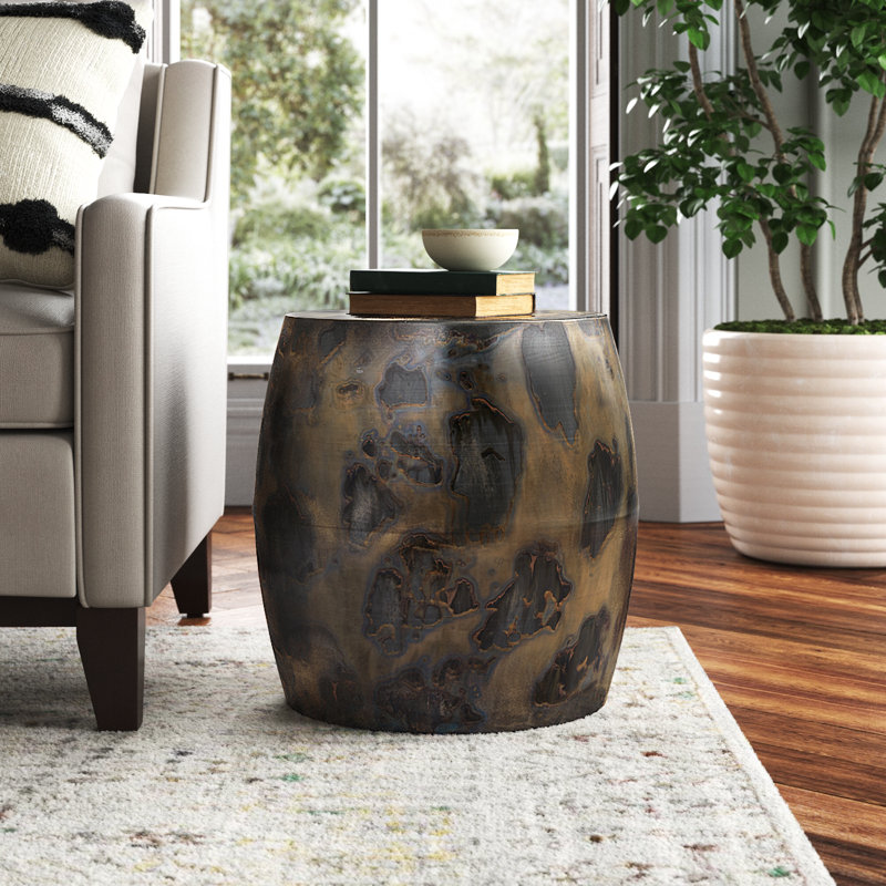 Joss & Main Trezza Side Table In Acid Washed Metal & Reviews